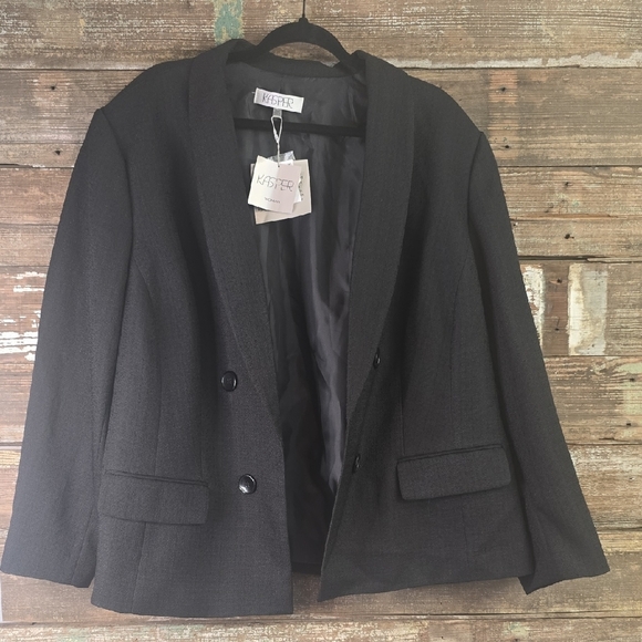 Kasper Charcoal Blazer Jacket, Plus Sizw 22W, NWT - Picture 1 of 4
